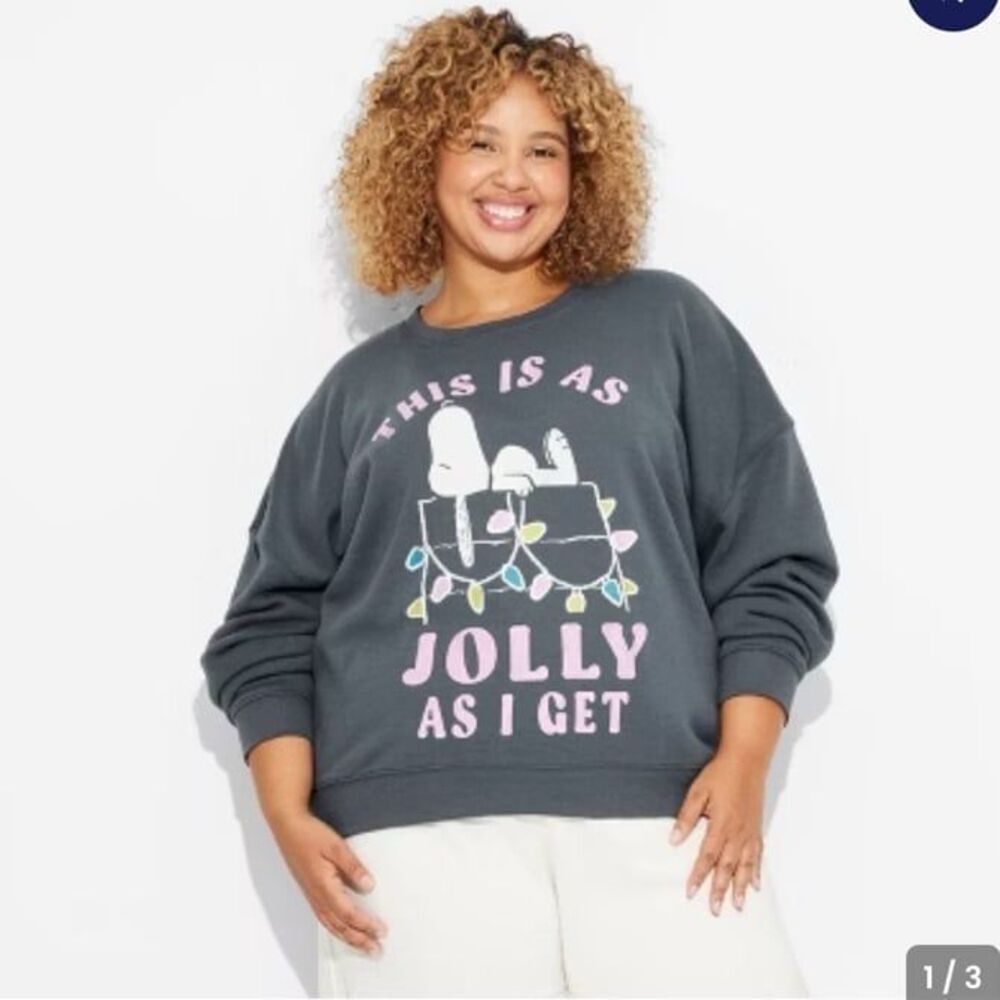 New Women's Jolly Snoopy Graphic Sweatshirt -
From target Gray size XXL 2X
